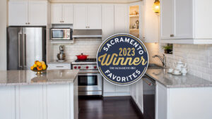 A picture of a kitchen with The Sacramento Bee's 2023 Favorites seal.